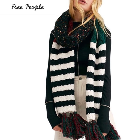 Free People Accessories - NWOT Free People Nova stripe tassel scarf acrylic